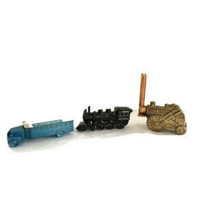 vintage avon after shave bottles Set Of 3 Golden Rocket, Greyhound, Cannonball E